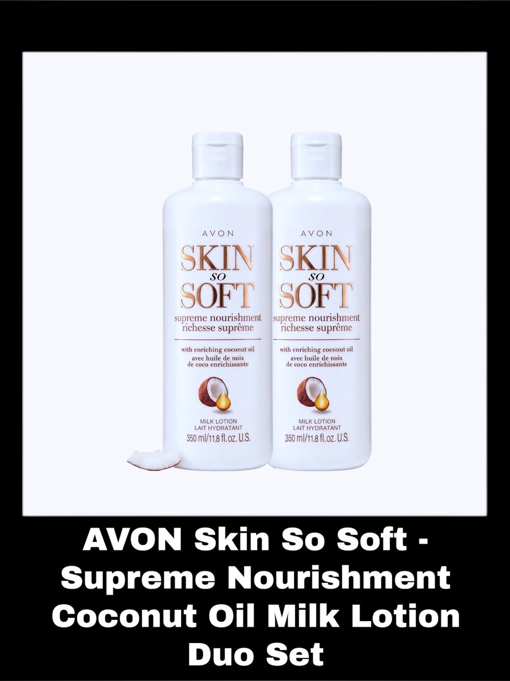 AVON SKIN SO SOFT Supreme Nourishment Coconut Oil Milk Lotion Duo Set